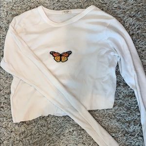 Butterfly cropped shirt